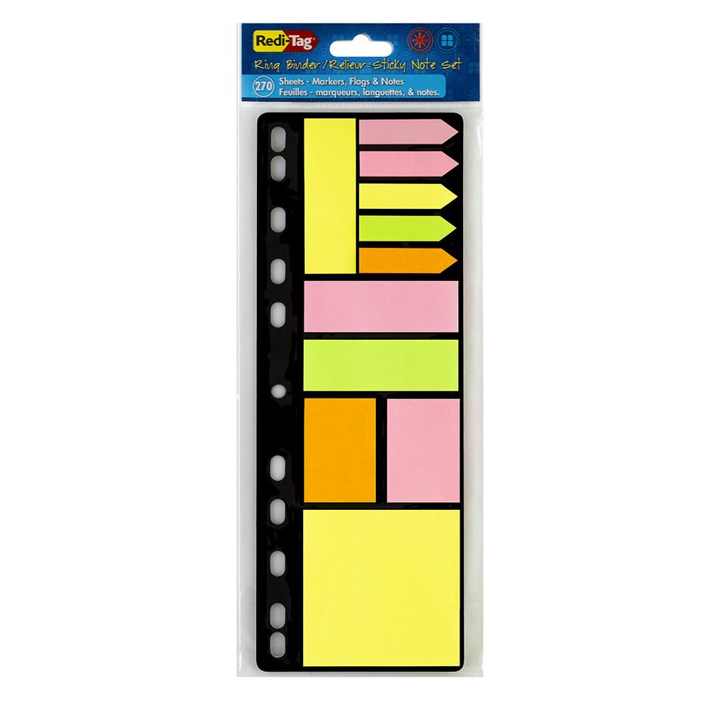 Redi Tagring Binder Sticky Notes Set 270 Sheets Of Sticky | Desertcart  Papua New Guinea