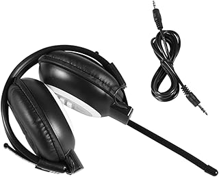 Headphones Over Ear,FM HiFi Headset FM Radio with LCD,Over Ear Foldable Wired/Wireless Headphone, Noise Cancelling HiFi Headset for Audio Room,Learning Center,Computer Room