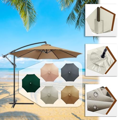 13ft Umbrella Replacement Canopy - Durable 8 Ribs Patio Umbrella Cover for Outdoor Use, Waterproof Fabric, UV Protection, Easy Installation, Perfect for Garden & Patio