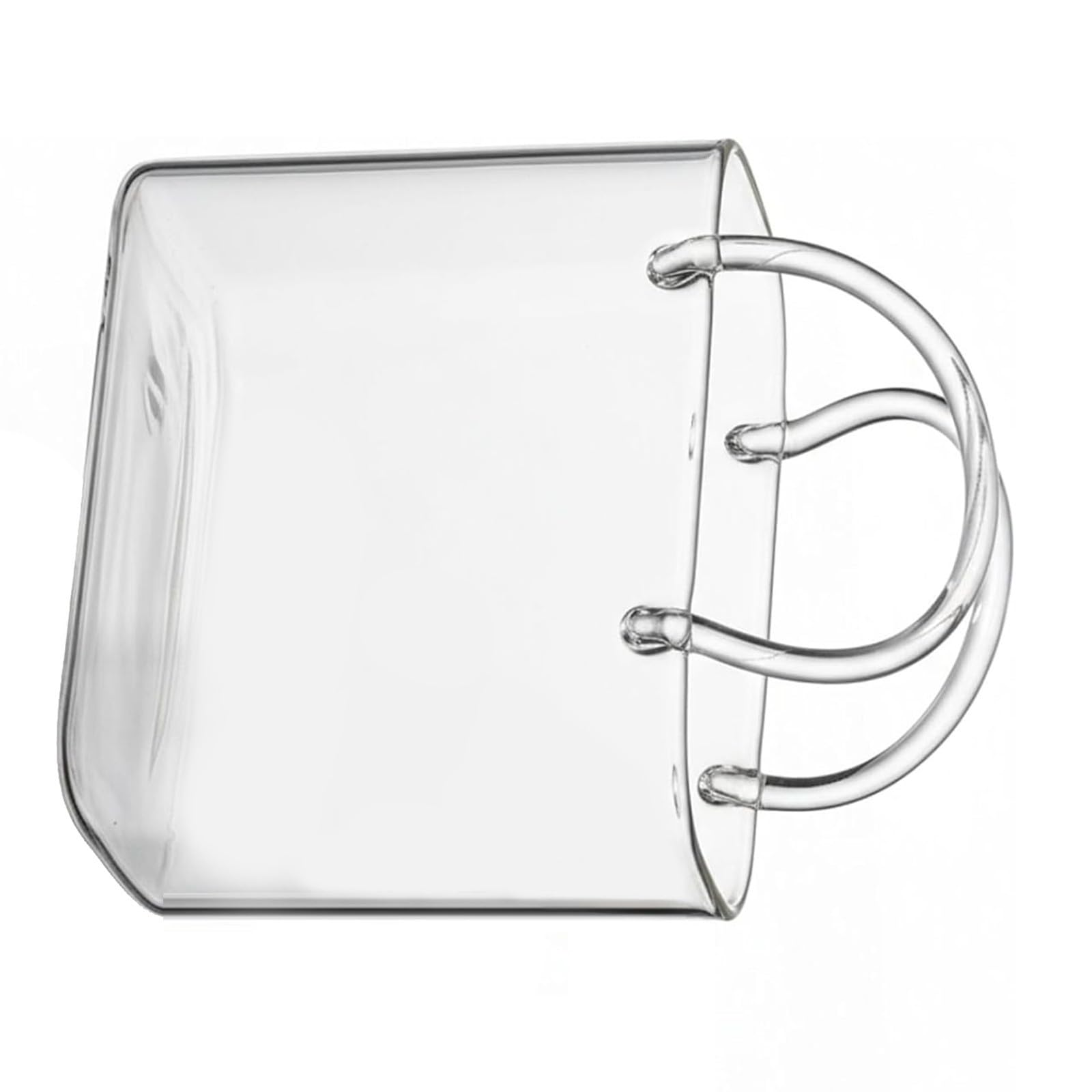 ZEPFJHE Artistic Handbag Decorated Glass Cup with Embossing and Functional for Enhancing Visual Appeal and Hot Beverage Use Elegant Handbag Design Cup User Friendly Water Bottle
