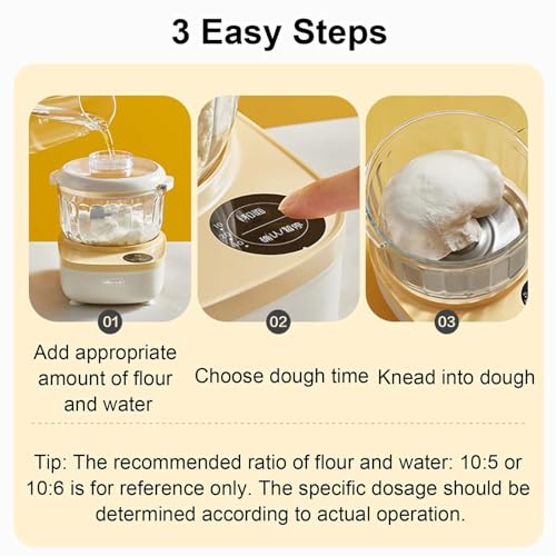 Amasadora vertical eléctrica con bol antiadherente para hornear y fermentar en casa. Perfecta para mezclar y amasar fácilmente. Ideal para hacer pan y pizzas caseras.