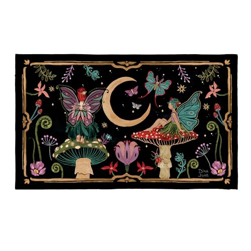 Evergreen Flag Fairy Wonderland Washable Door Mat for Front Door Entrance Outdoor and Indoor, 30