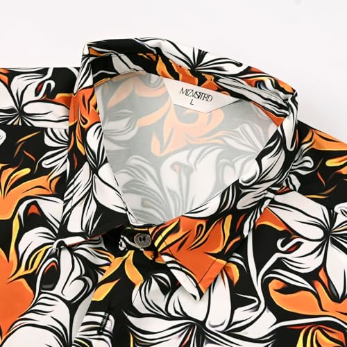 Image of Hawaiian Shirt for Men Tropical Shirts Summer Beach Button Down Short Sleeve Luau Aloha Floral Cruise Vacation Outfit 2026
