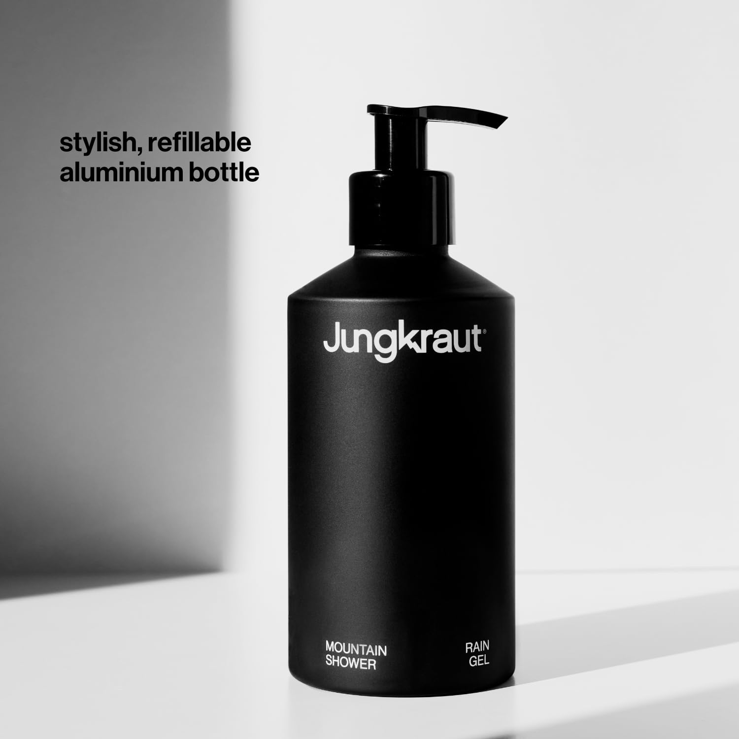 Gel de ducha Mountain Rain Shower de 300 ml + relleno de 600 ml, gel de ducha natural para frescor diario de montaña, pH neutro, revitalizante, hidratante, suave, hecho suizo