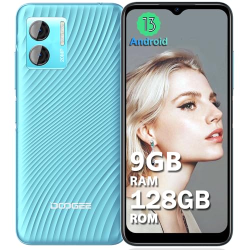 DOOGEE N50S [2024] Teléfono Móvil Libres 9GB RAM+128GB ROM(TF 1TB), 20MP AI Cámara, 6,52 Pulgadas HD+ Smartphone Android 13, 4200mAh Batería, 4G Dual SIM/Octa Core/OTG/GPS/Face ID