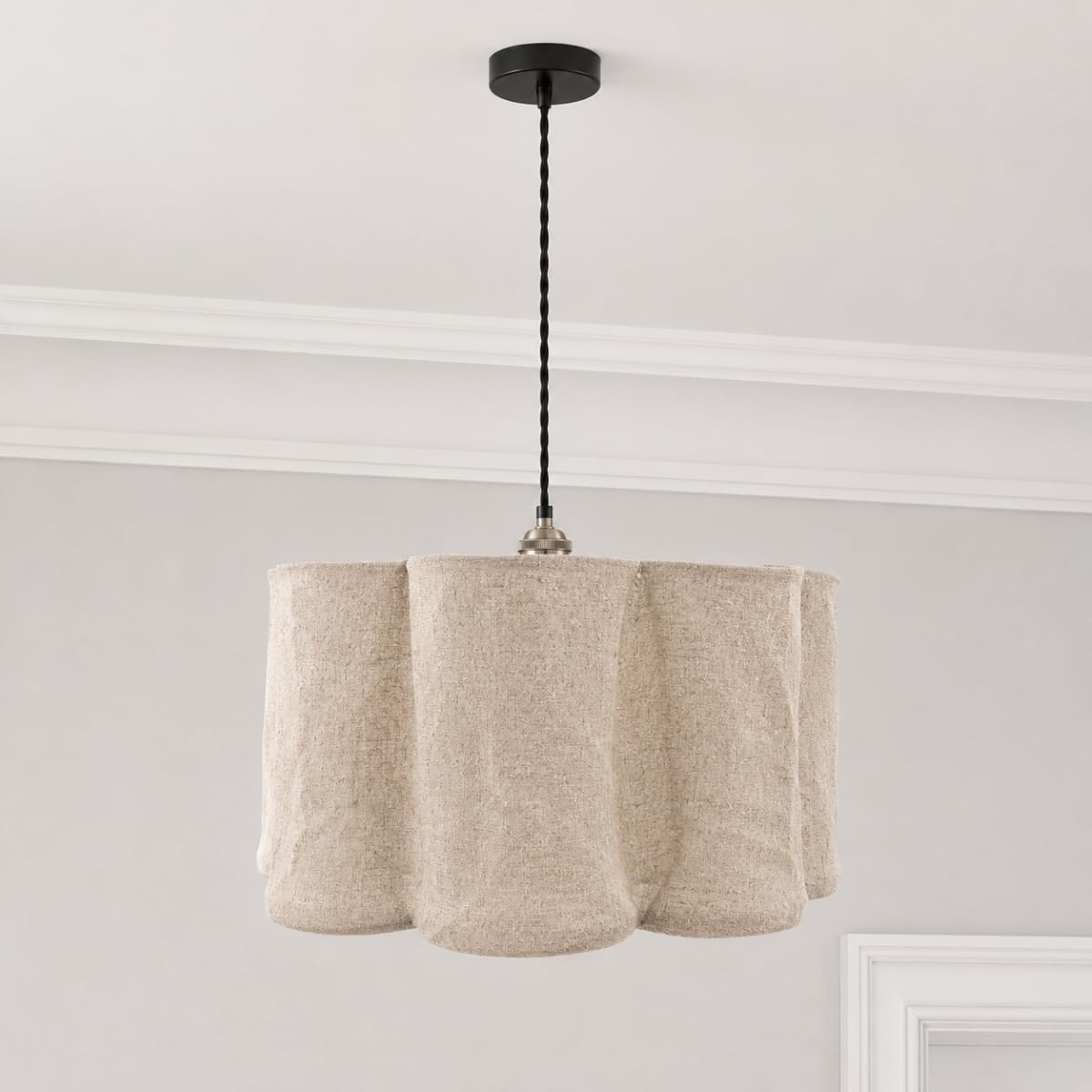 CGC Lighting Indoor Ceiling Lamp Shade for Bedroom Lounge Hallway Landing Table Floor Lamp (Vittoria Oatmeal Linen)