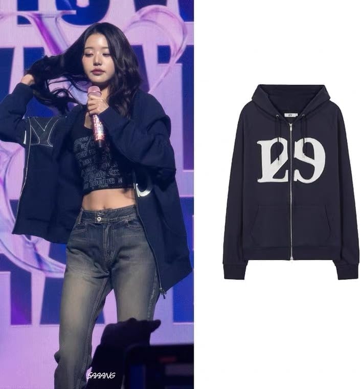 [桜] チャン・ウォニョン パーカー コート着 フード付き 日常服 長袖 マーク ジャン・ハオ 同金 ゆったり スウェット 柔らかい