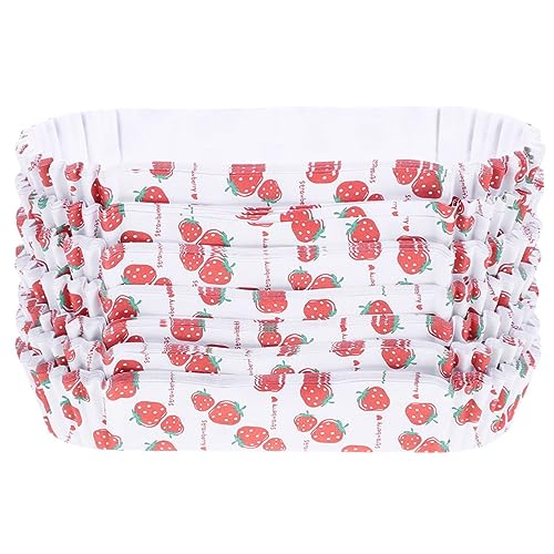 NAMOARLY 200Pcs Paper Trays for Food Oil Water Resistant Snack Trays for Birthday Parties Family Dinners and Themed Events Strawberry Design