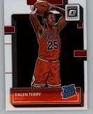 2022-23 Donruss Optic #232 Dalen Terry Rated RC Rookie Chicago Bulls NBA Basketball Trading Card