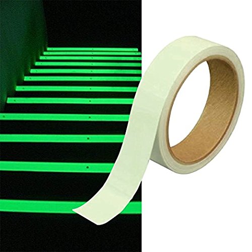 Miya@ hochwertige 10m Phosphor Klebeband Markierungsband Leuchtband nachtleuchtend wassdicht Anti. (15mm)