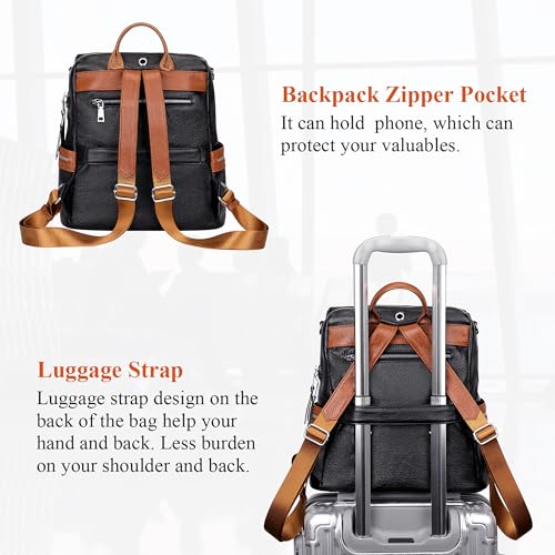 Image of ALTOSY Backpack Purse for Women Ladies Rucksack Genuine Leather Versatile Shoulder Bags with Coin Purse