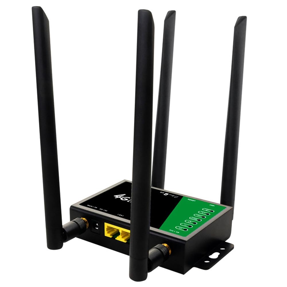 Routeur sans WiFi CPE Industriel 4G, Emplacement pour Carte Sim, Point D'Accès Mobile Portable, Antenne Externe 300Mbps, 32 Utilisateurs, Prise UE