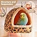 Rodizoo Winter-Warm Bird Nest House 6.7 * 5.1in - Bird Nest for Tiny Parrots (Budgie, Lovebird, Parrotlet) Hanging Bird Cage Nest, Cozy Fluffy Fleece Resting Bed Bird Hideaway