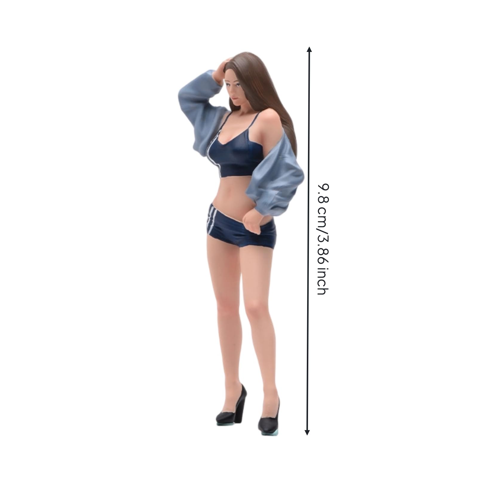 Gralara Miniatur-Frauenfigur handbemalt Frauenfigur detailreich Diorama-Figur für Sammler, Schreibtisch, 1/18, Statische Figur, Fein Bemalt Mit Gesichtszügen