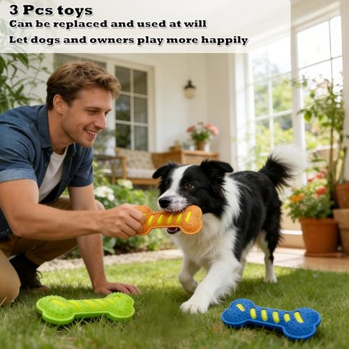 3 Piezas Juguetes Hueso para Perros y Gatos con Sonido miniatura 5