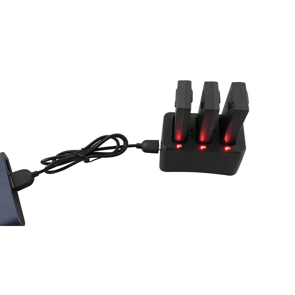 Amazon.co.jp: 2つの3.8V 1100mAhリチウムバッテリーと3合1充電器は