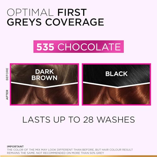 Image of L'Oreal Paris Casting Creme Gloss Hair Color With Glycolic Gloss Complex | 5X Glossier Hair Color | Shade 535 - Chocolate | 60g + 40ml + 60g