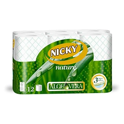 Papel Higiénico Nicky Nature Coloreado con Aloe Vera - 12 Rollos Cover