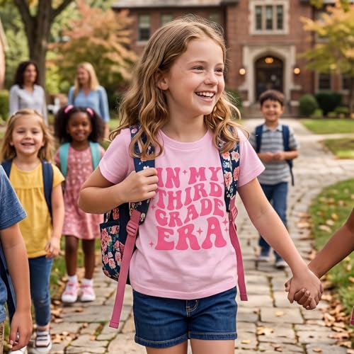 Image of Kids Girls First Day of School Shirt in My Pre-K /Kindergarten /First /Second /Third /Fourth /Fifth Grade Era T-Shirt