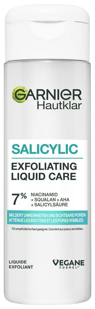 Garnier Salicylic Exfoliating Liquid Care Toner – Toner mit Peeling-Effekt für klare Haut