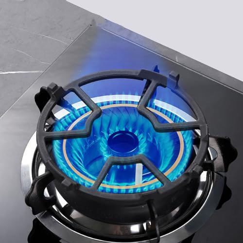 ガスストーブラック 五徳 鍋リング 五徳サポート 鋳鉄ガスコンロトリベット 溝付き 熱伝導迅速 ノンスリップ 簡単取り付け ガスレンジ用 160x175x16mm, VBESTLIFEbw0cqn95gi