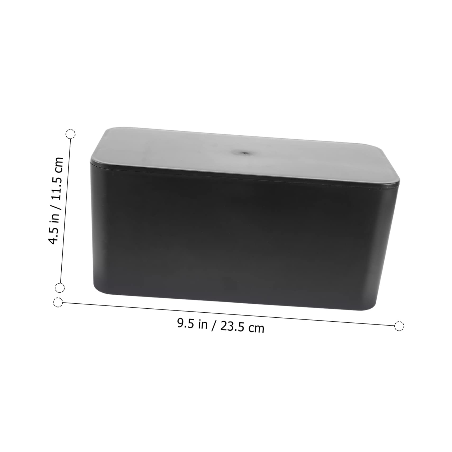 UPKOCH 2pezzi Organizer Per Cavi Plastica Con Coperchio Scatola Per Strisce Alimentazione Per Scrivania Tv e Computer Piccola Nero