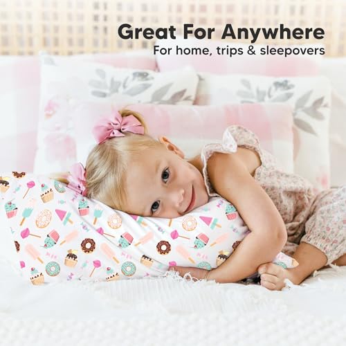 Image of KeaBabies Toddler Pillowcase 13x18 Organic Cotton Cover, Sweet Tooth