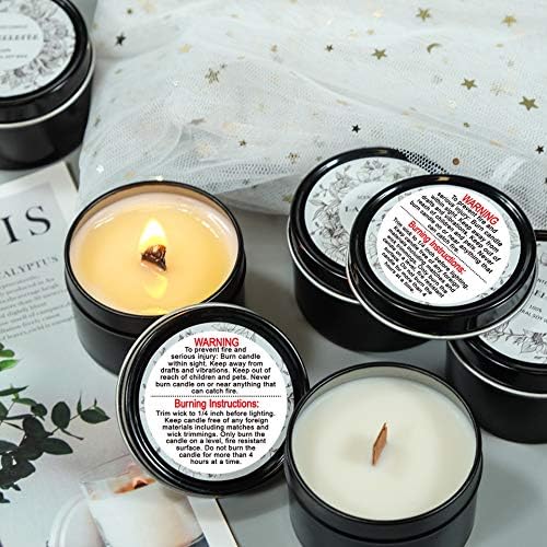 Candle Warning Labels 1.5 inch Candle Jar Container Stickers Candle Making Stickers Warning 500 Pcs Per Roll Waterproof Candle Safety Labels Sticker ...