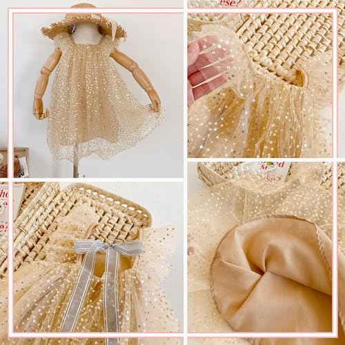 Toddler Girls Sequin Tulle Tutu Dress Cap Sleeves Party Dress Size 6M-9Y2