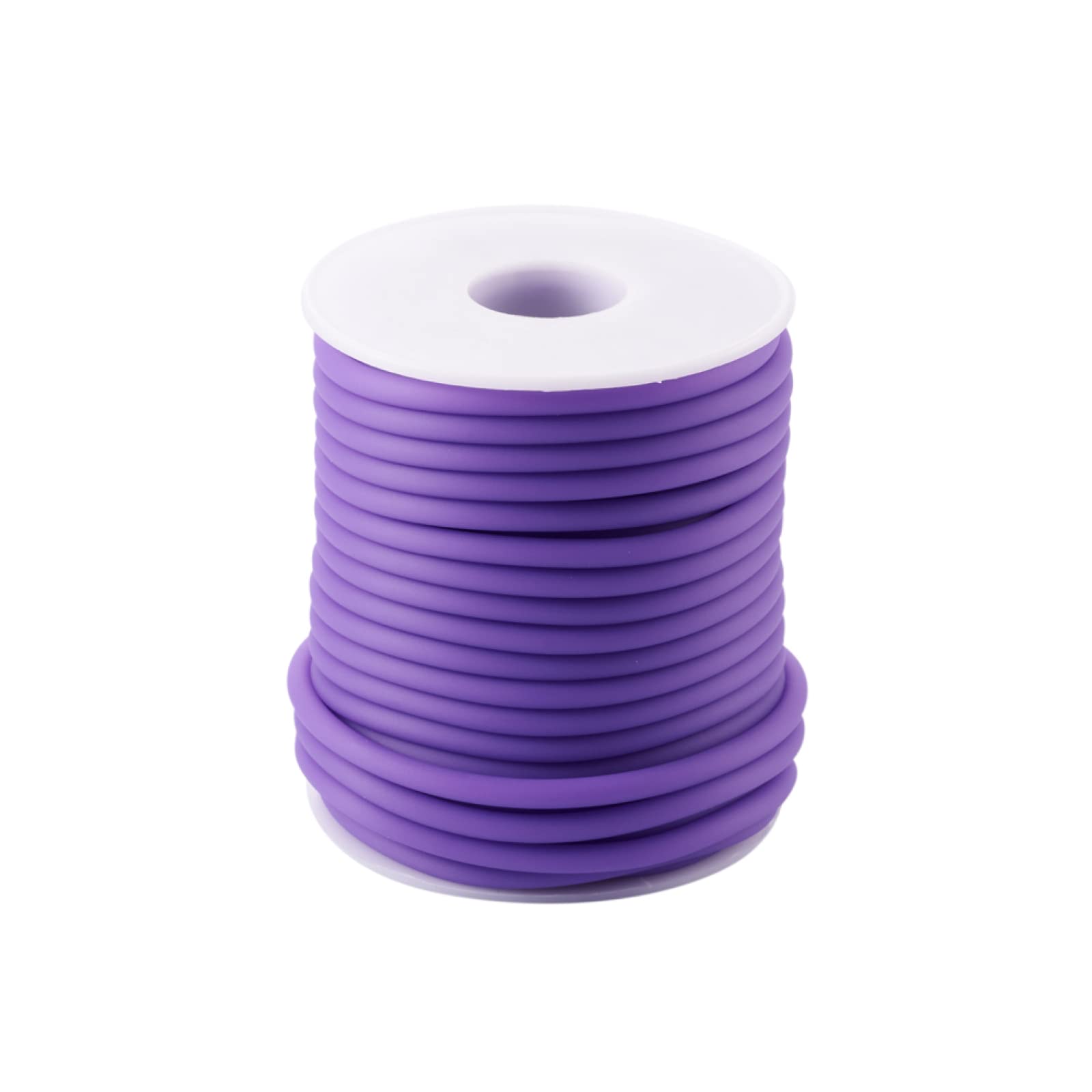 Crafans 16.4 Yards/Roll Hollow Pipe Rubber Cord 4mm Tubing Rubber Cord with 2mm Hole for Jewelry Making DIY Crafts Bracelet Tubular Knitting Rope,Mauve โ image 1
