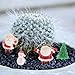 Happyyami 8pcs Mini Christmas Ornaments Santa Snowman Reindeer Xmas Tree Miniatures Resin Christmas Cake Figurines Christmas Dollhouse Fairy Garden Decorations (Random Style)