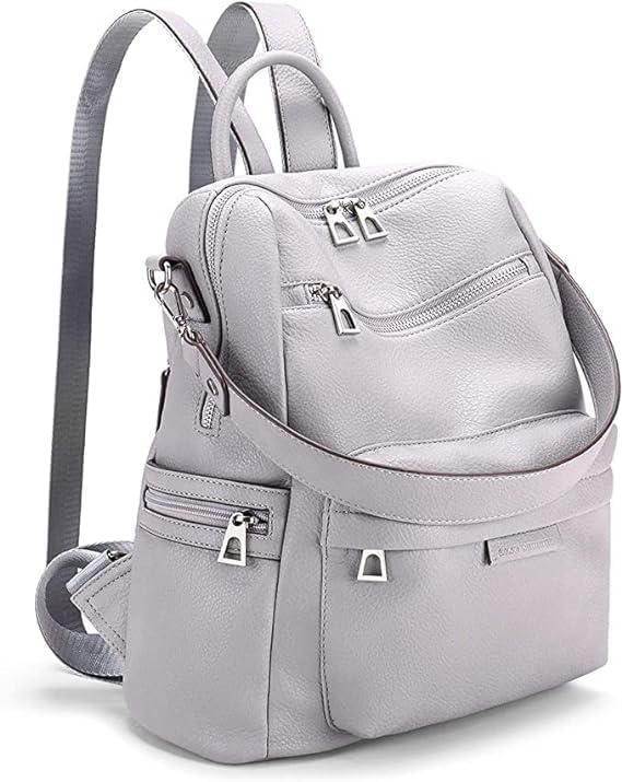 Image of Vegan Leather Girl's Travel Casual Collage Backpack With Shoulder Strap Travel College Gift For Teenager