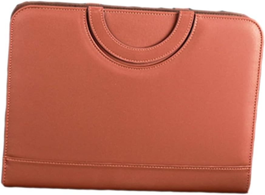 Professional Business Portfolio A4 Size Pu Leather Zipper Bag Calculator Pen Slots Office Folder