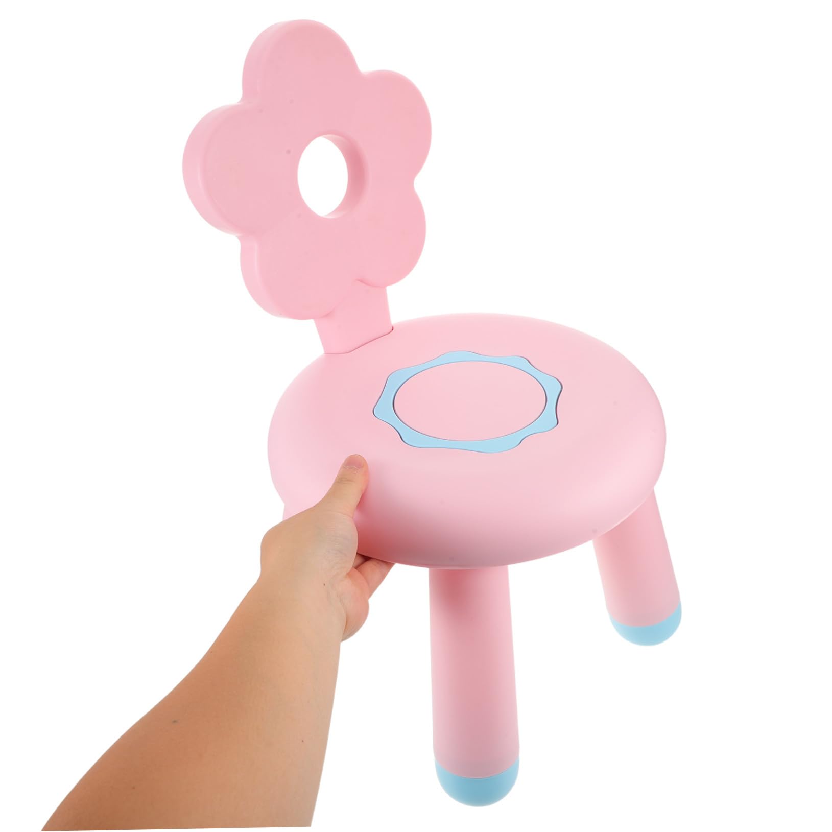 Kinderhocker aus Kunststoff, Rosa, Dicker Trittschemel für Kinder | Küchen und Duschbereich, Tragbar als Kleiner Schuhwechselhocker, Stabile Ausführung