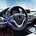 Alusbell Microfiber Leather Steering Wheel Cover Breathable Auto Car Steering Wheel Cover for Men and Women Universal 15 Inches (Blue)