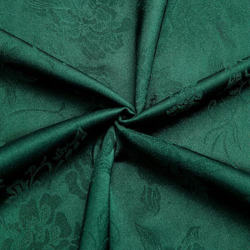 Image of Hi-Tie Men's Silk Satin Dress Shirts Long Sleeve Shiny Casual Button Up Shirts Luxury Party Disco Prom Wedding Shirt