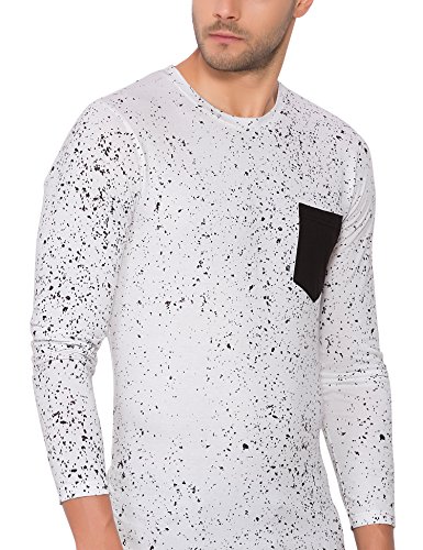 Image of CAHOOT Men's Polka Printed White T-Shirt