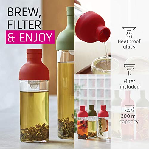 Image of Hario FIB-30-OG Cold Brew Filter-in Tea Bottle, 300ml, Olive Green