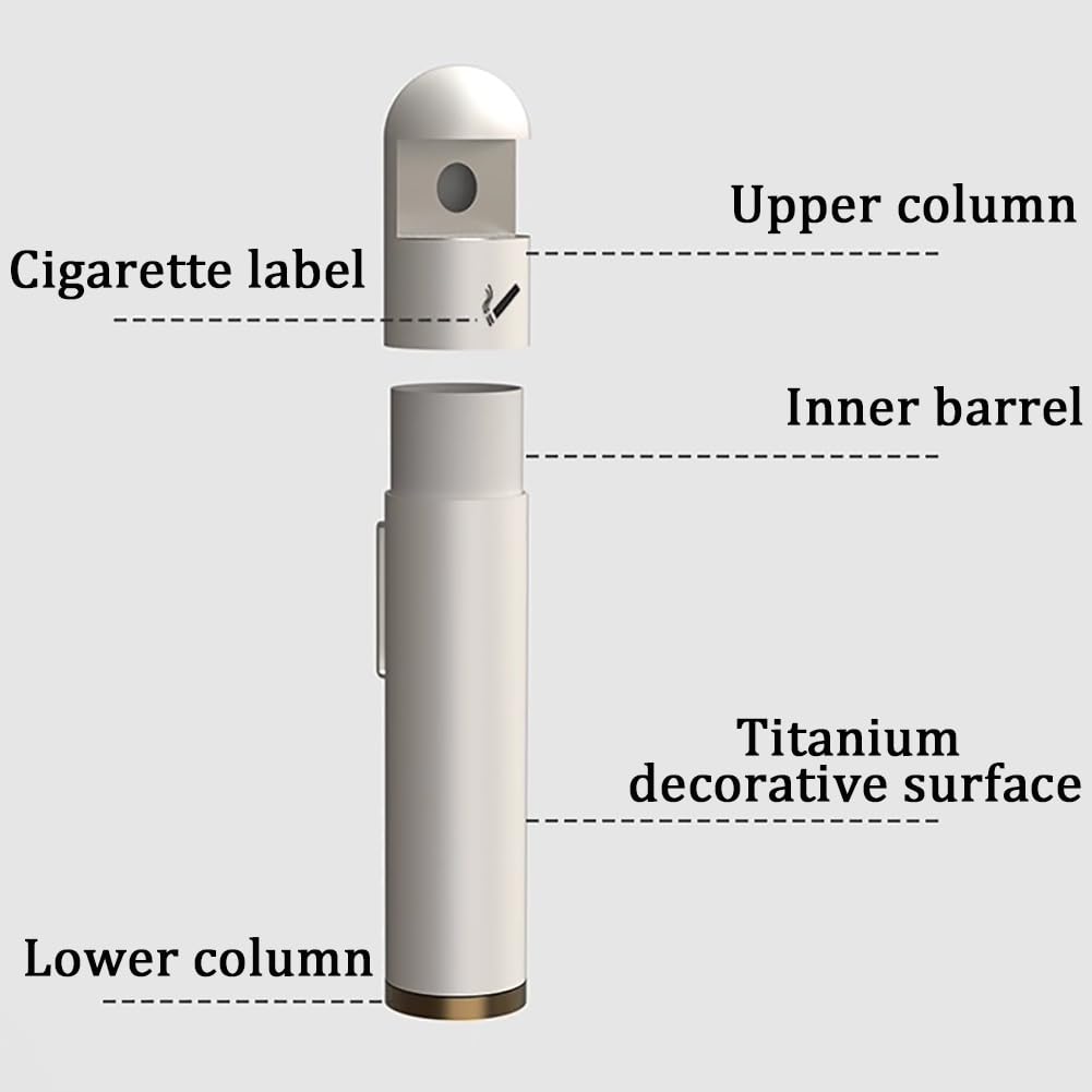 Colonne Cendrière Murale pour Zones Fumeurs, Collecteur De Mégots en Acier Inoxydable, Collecteur De Mégots Commercial, Cendrier Cylindrique Compact, Gain De Place,B