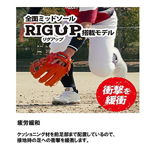 [エスエスケイ] 野球 ブロックソールスパイク スターランナー MC ホワイト×ネイビー SSF4100VC 1070 26.5 8枚目