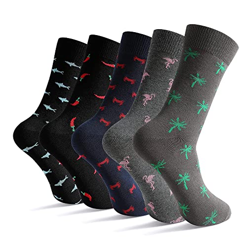 GLENMEARL Mens Dress Socks 10 Pack Funny Combed Cotton Dress Socks for Men - Fun Patterned Colorful Novelty Funny Socks2