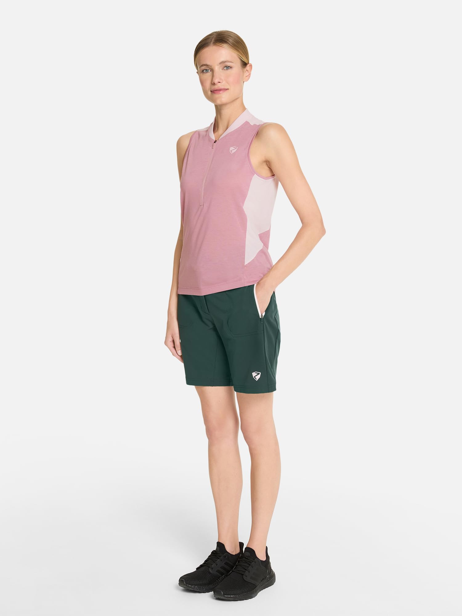 Ziener Damen NIKOLETTA Fahrradtrikot/Radtrikot - Mountainbike|Rennrad - atmungsaktiv, schnelltrocknend, elastisch, ärmellos, Malve Rose, 34