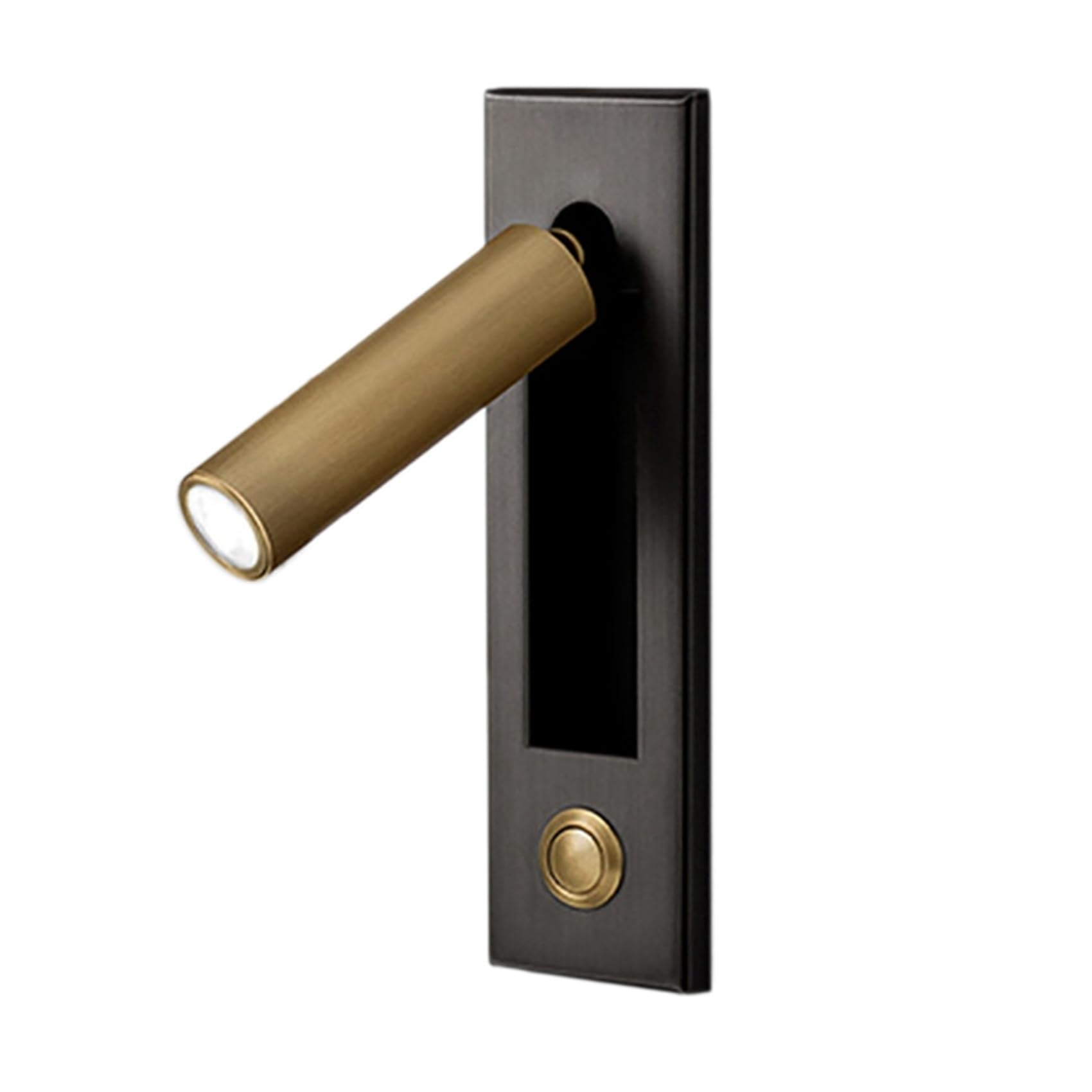 3X Luces de Lectura, Luz de Pared para Cabecera, Luz de Lectura, Interruptor Empotrado, Lámparas de Pared para Sala de Estar, Dormitorio, Negro Dorado