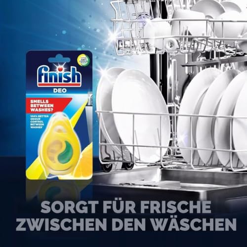 Finish Geschirrspüler-Lufterfrischer mit 5 x Power Action, 120 Waschgänge, Zitrusduft, 5 ml x 2 Stück – Ansicht 4