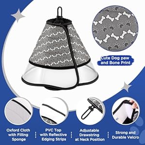   Soft-Dog-Cone-Alternative-After-SurgeryDog-Cone-Collar-for-Large-Medium-Small-DogsAdjustable-Dog-Recovery-Collars-for-Pet-E-Collars-for-DogsElizabethan-Collar-for-Dogs-Stop-Licking