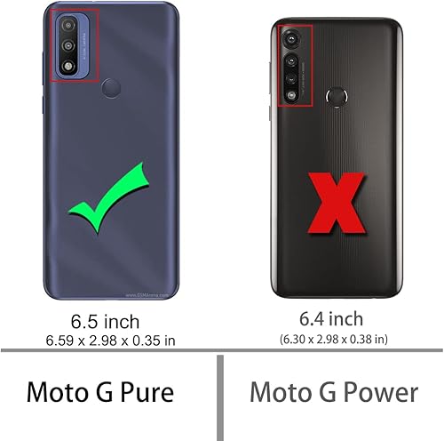 Miniatura 2 de Osophter Funda transparente para Moto G Pure con protector de pantalla, esquinas reforzadas, poliuretano termoplástico (TPU), absorción de golpes,