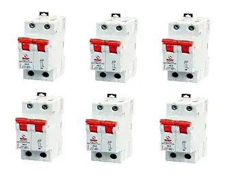 SHIP- 63 AMP Double Pole MCB ISOLATORS [Utilization Category AC - 22A (240/415V - 50Hz)] Pack of 6