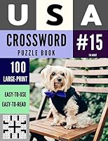 USA Crossword Puzzle Books : 100 Large-Print Crossword Puzzle Book for Adults (Book 15) 1675735603 Book Cover