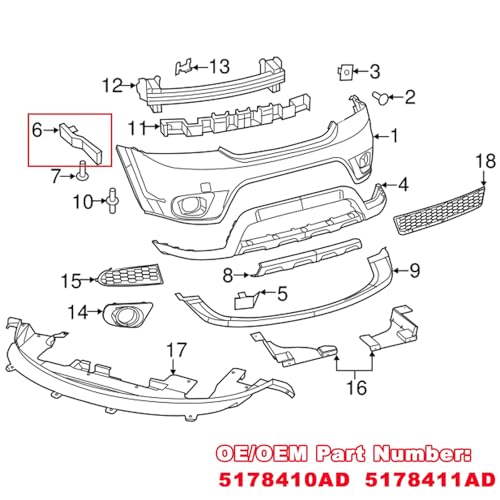 Fixation pare-chocs Dodge Journey cassée ? Guide de montage avant 2009-2020