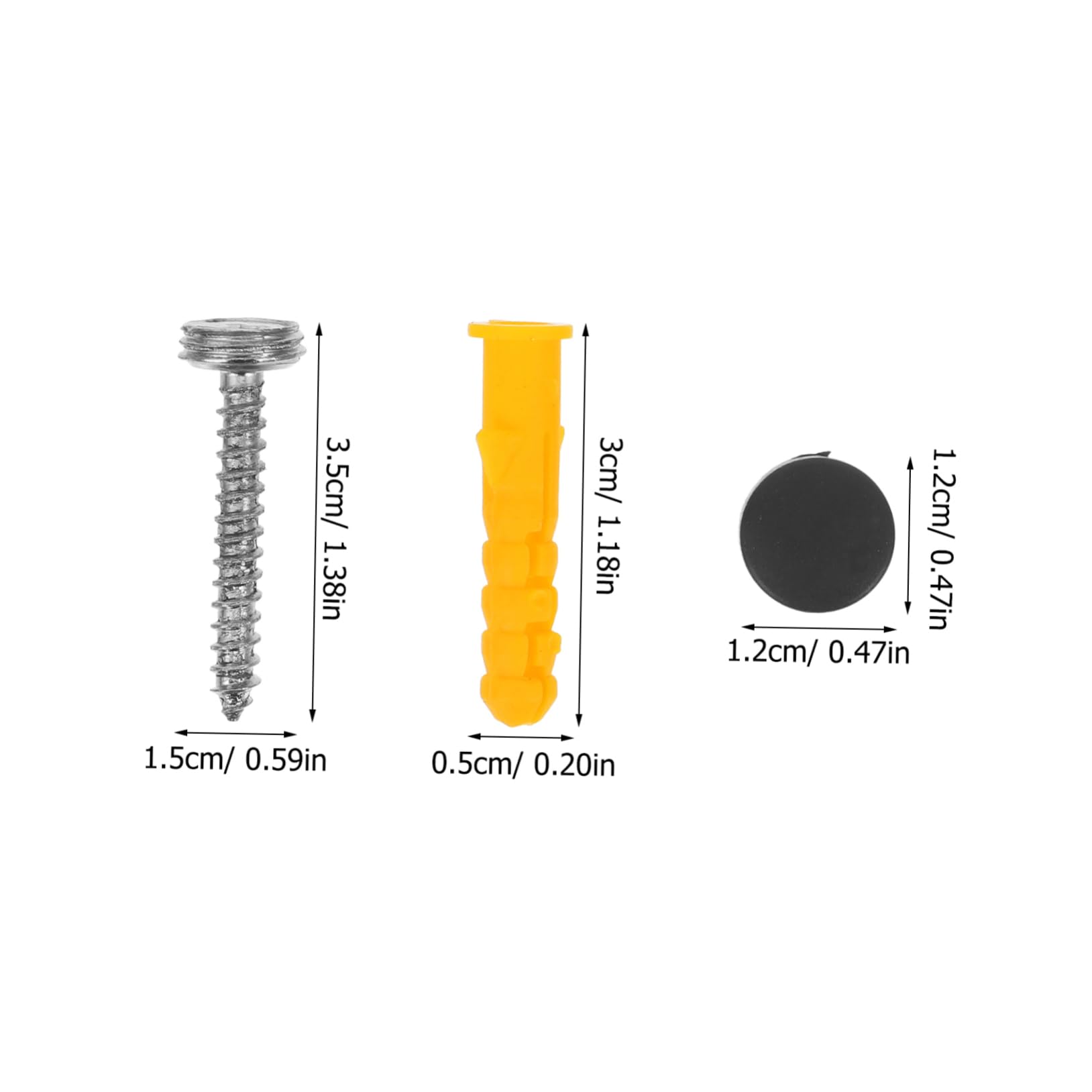Veemoon 20 Pack Screws Cover Caps Mirror Nail Cap Screws for Decorative Caps Nails